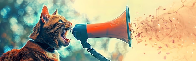 Photo a woman speaks into a megaphone