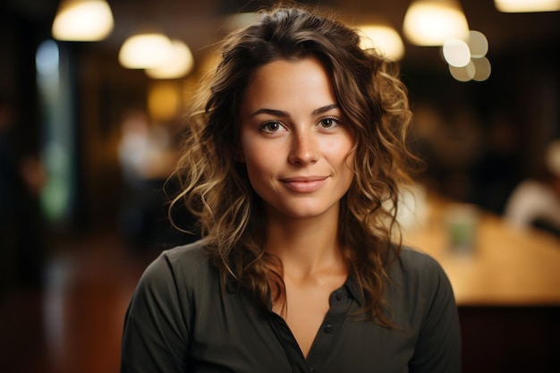 Woman standing in her office AI