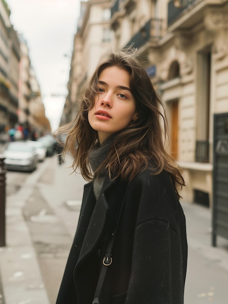 Woman Standing on Side of Street