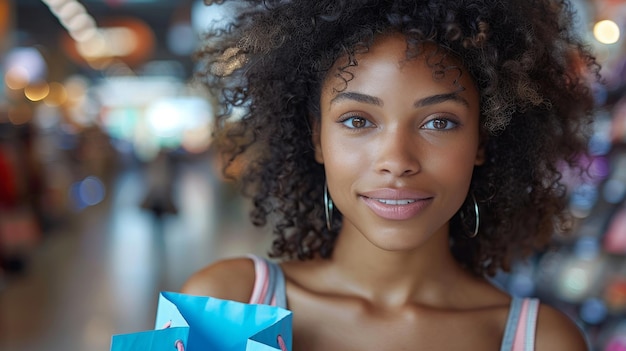 woman on the street shopping