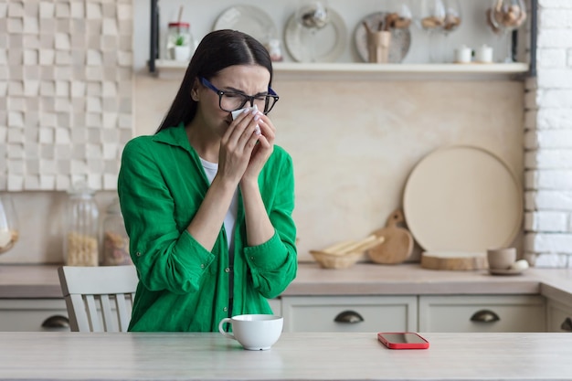 Woman suffering from depression sitting and crying