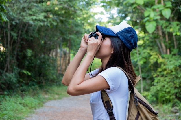 Woman taking a photo