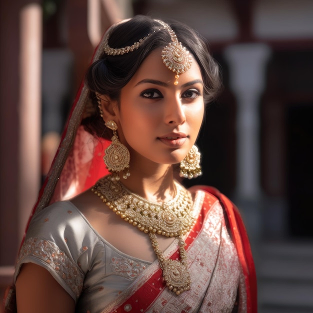 A woman on teej festival