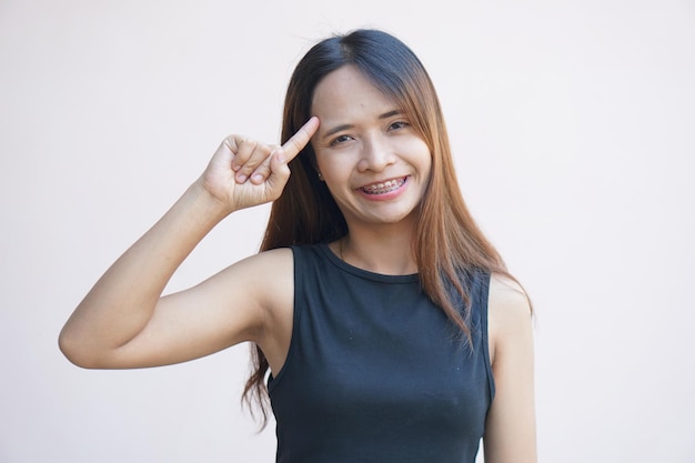 Woman thinking about business plan