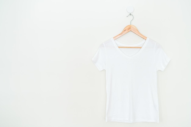 Woman tshirt hanging on wall