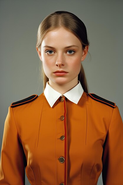 Photo a woman in a uniform