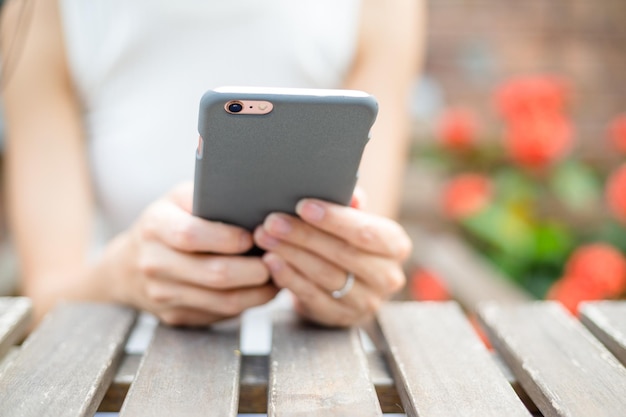 Woman use of cellphone