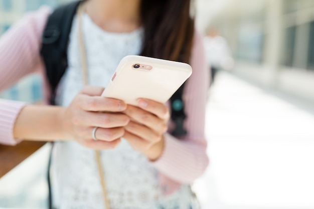 Woman use of smart phone