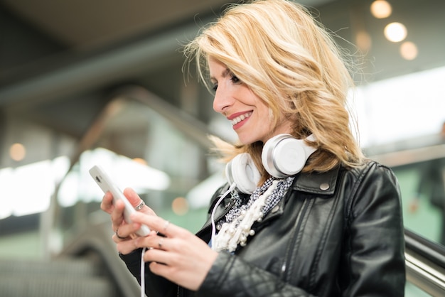 Woman Using Her Smartphone