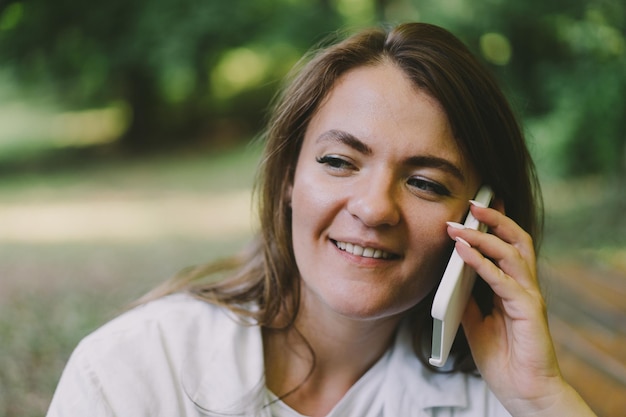 Woman using mobile phone The concept of lifestyle mobility