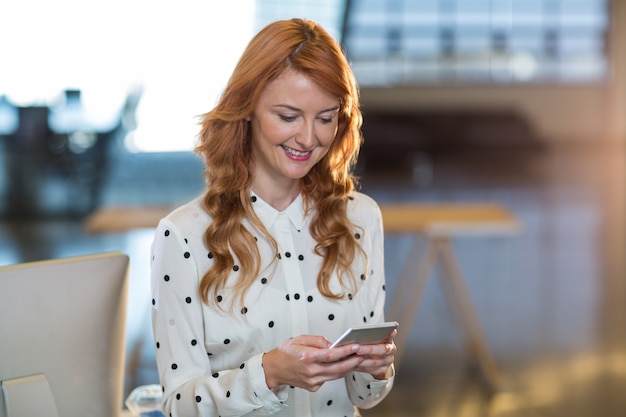 Woman using mobile phone