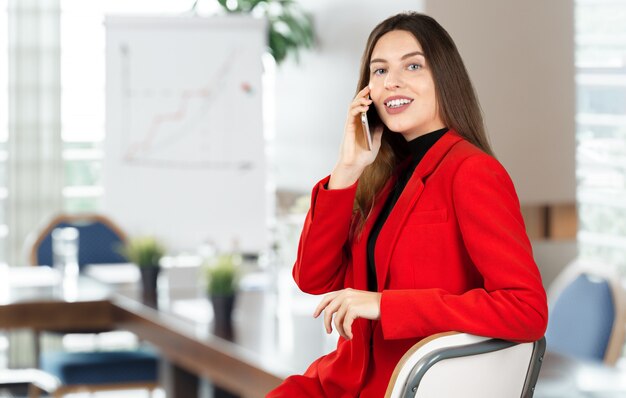 Woman using mobile phone