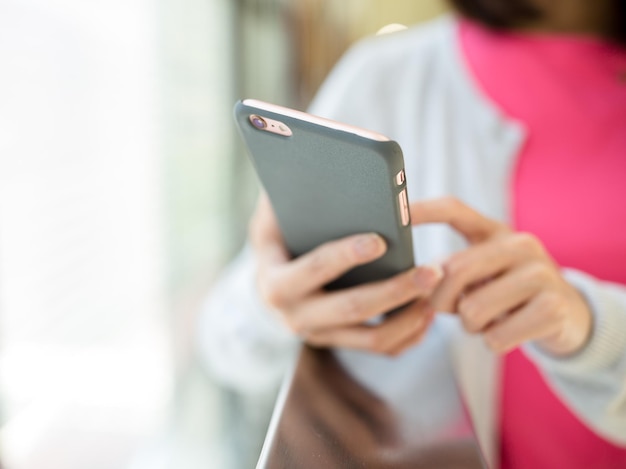 Woman using phone