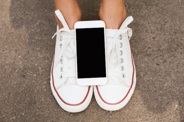 Woman using smart phone