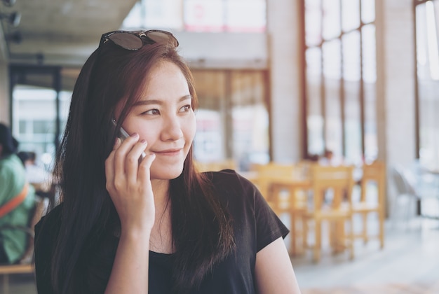 Woman using smart phone 