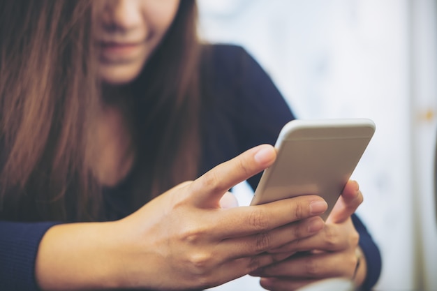 Woman using smart phone 