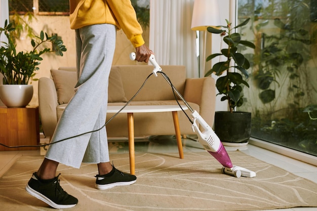 Woman Vacuum Cleaning