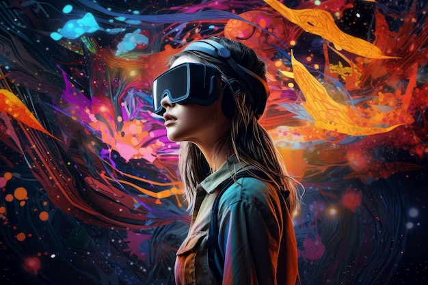 Woman virtual reality Generate Ai