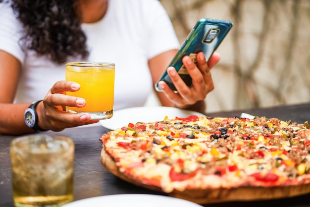 woman watching her phone