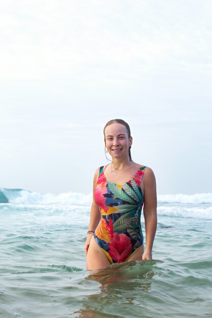 Woman in water