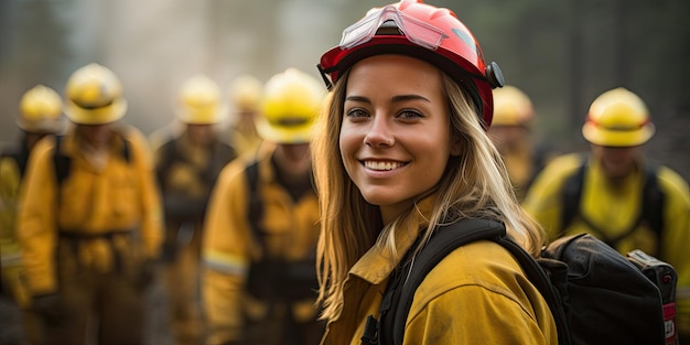 a woman wearing a helmet and smiling