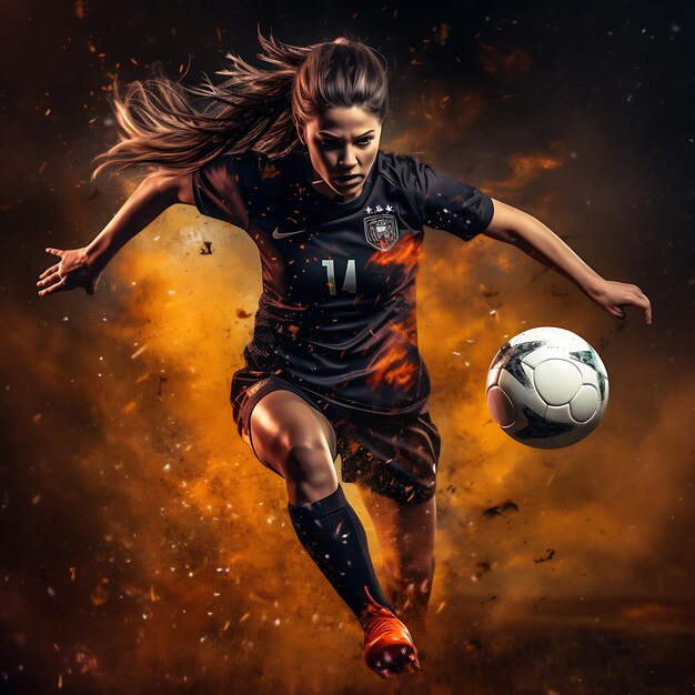 Photo a woman wearing a jersey w