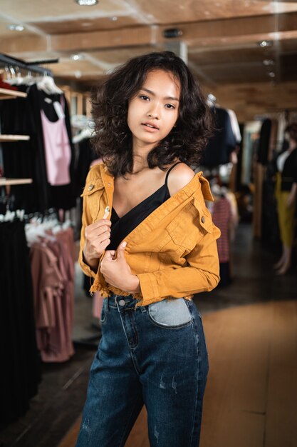 Woman wearing nice clothes posing