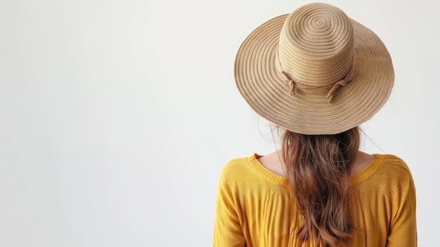 a woman wearing a straw hat with a braided hair