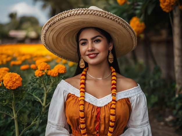 a woman wearing a straw hat with the word  corsage  on it