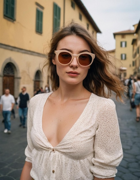 woman wearing sunglasses