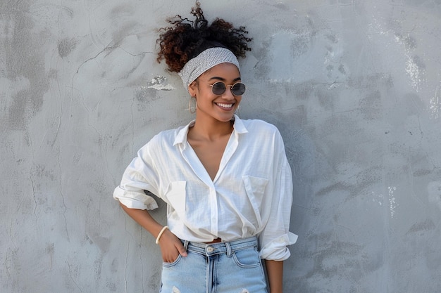 Woman Wearing White Shirt