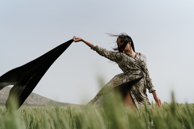 Woman in the wheat of Spain