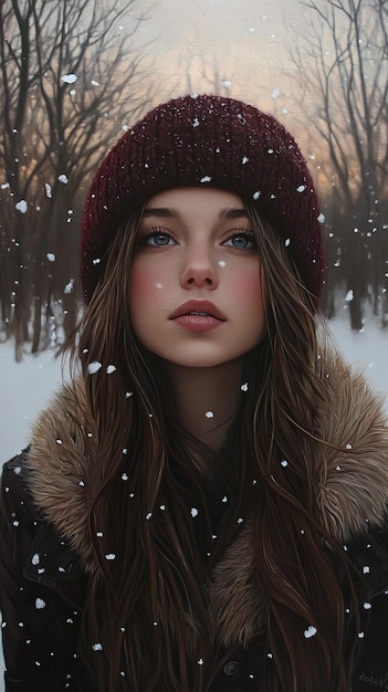 Woman in a Winter Wonderland