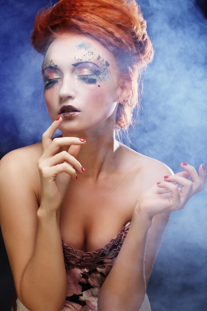 Woman with artistic make-up