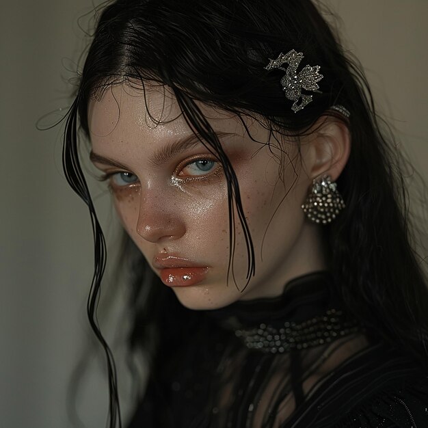 Woman with a Black Leather Choker