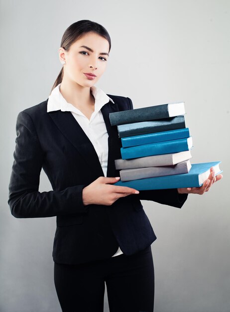 Woman with books