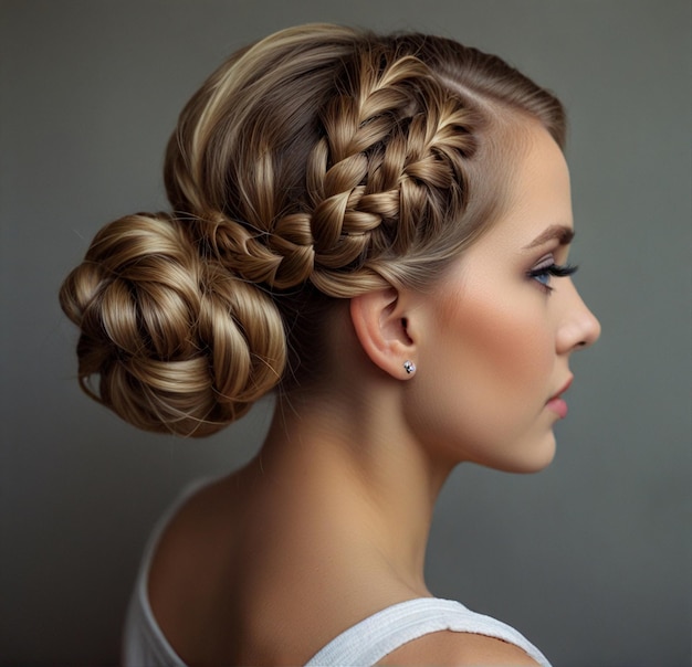 Photo a woman with braids in her hair