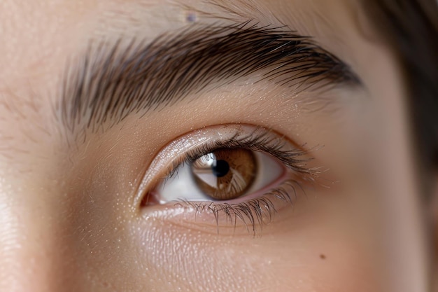 A woman with brown hair and brown eyes