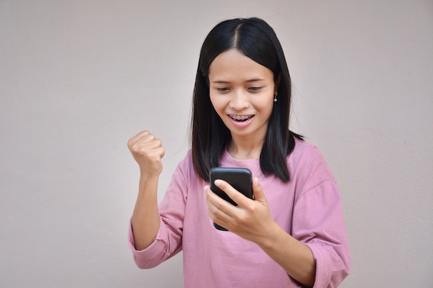 Woman with cell phone