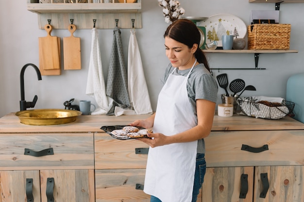 woman with Christmas cookies