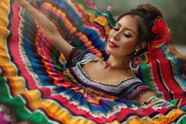 Photo a woman with a colorful dress on her head is laying on a colorful blanket