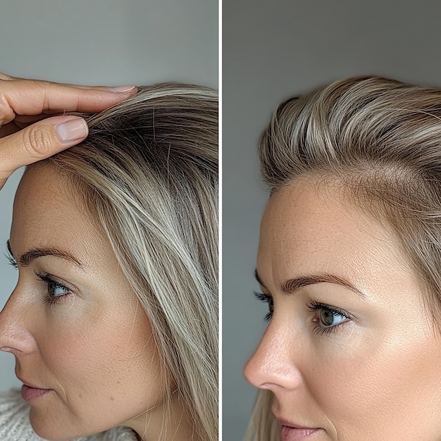 Photo a woman with a comb on her head