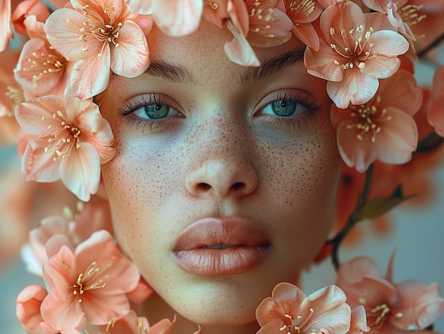 a woman with freckles and a freckles on her face