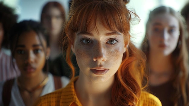 a woman with freckles on her face and a freckles on her face