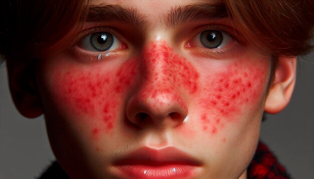 Photo a woman with freckles on her face and the freckles on her face