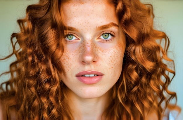 Photo a woman with freckles on her face and the freckles on her face