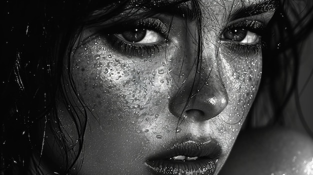 a woman with a freckles on her face is shown