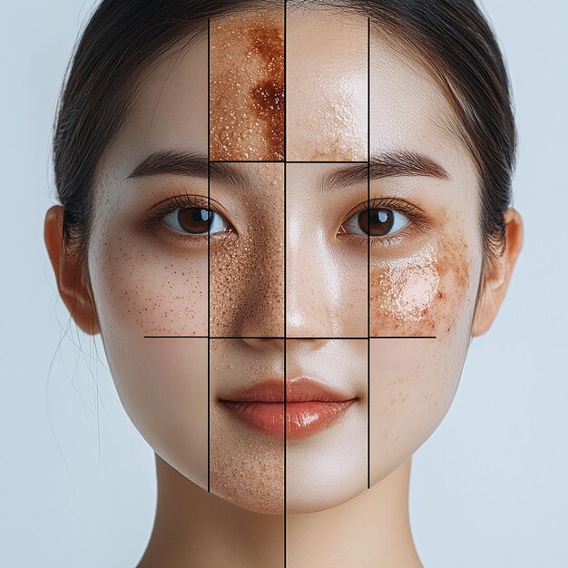 Photo a woman with freckles on her face and the other womans face