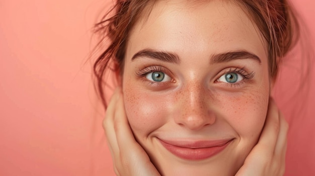 Woman with freckles