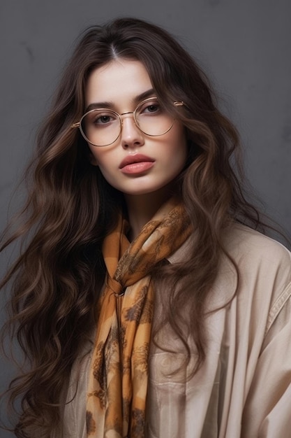 A woman with glasses and a scarf